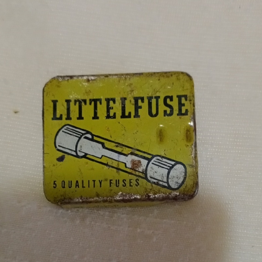 Yellow Vintage Tin Container